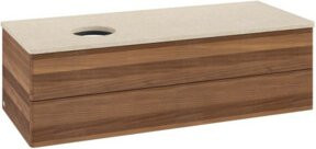 V&B Antao Waschtischunterschrank mit integrierter Beleuchtung, Wandmontage, Farbe Walnut - Bild 1