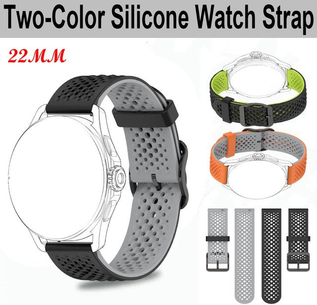 QCTOG Uhrenarmband Silikon, 22 mm, multicolor - Bild 1