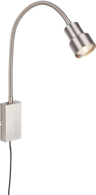 Briloner LED-Bettleuchte Tusi Wandleuchte mit Touch-Funktion, schwenkbar, Matt-Nickel/Braun, Höhe: 69 cm - Bild 1