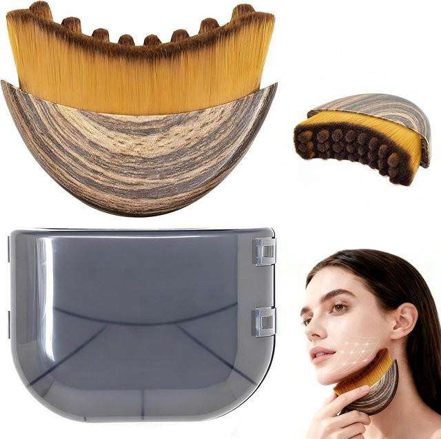 FODRK Kontur-Gesichtsbürste, manuelle Lymphdrainage-Massagegerät, Unisex - Bild 1
