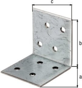 GAH Alberts Winkelverbinder aus Stahl sendzimirverzinkt Silber B/H/T: 40 x 40 x 40 mm, Materialstärke: 2 mm - Bild 1