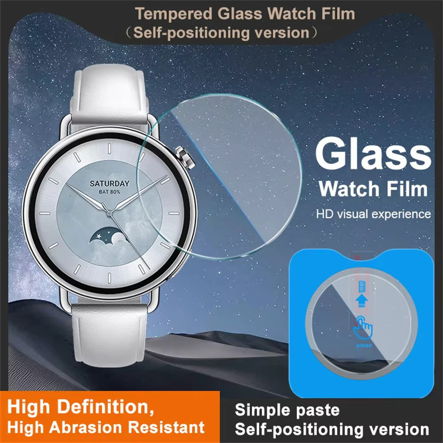 Displayschutzfolie Xiaomi Mi Watch S4, Glas, transparent - Bild 3