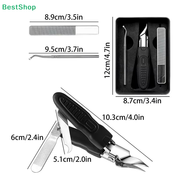 HNKMP 3-in-1 Nagelknipser, Multifunktionaler Nagelhautschneider, Unisex - Bild 5
