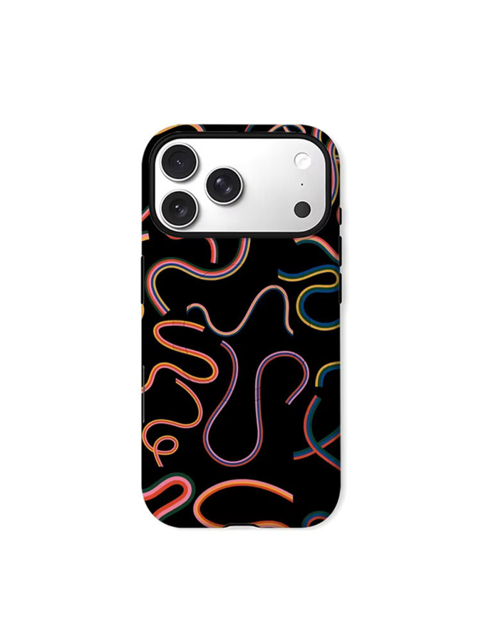 Potdemiel Neon-Swirl Handyhülle für iPhone 17 16 15 14 13 Pro Max Plus, robuste ein- und doppelschichtige Magnet-Schutzhülle in Multicolour - Bild 6