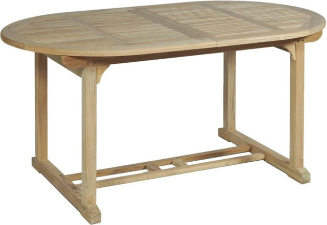 Garden Pleasure Ausziehtisch Solo oval aus Teakholz, braun, B/T/H: 160 x 95 x 75 cm - Bild 1