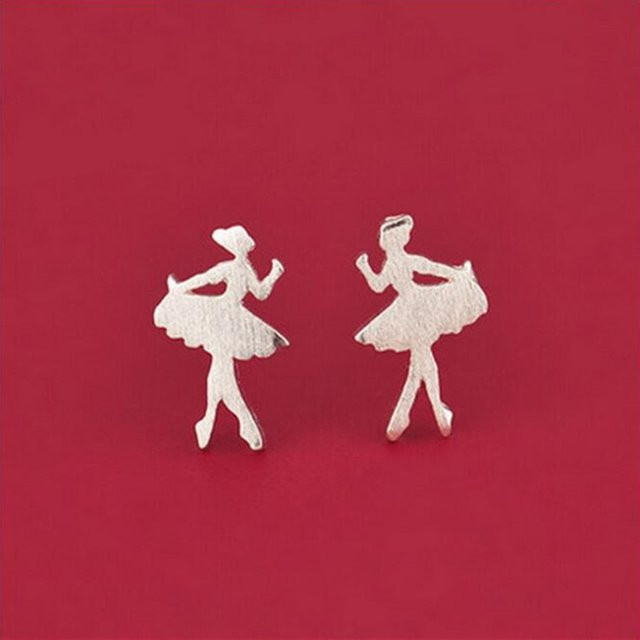 Ohrringe GaGa-Duck, 925 Silber, Ballett-Tänzer-Motiv, Damen - Bild 1