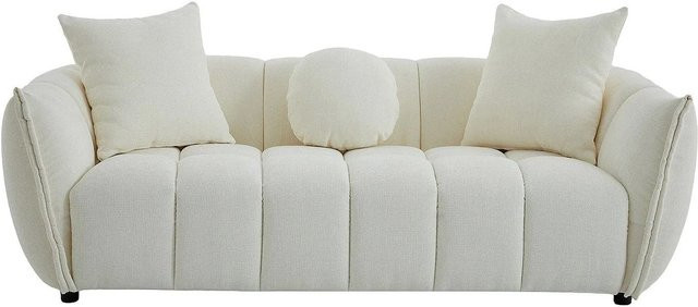 Vente-unique Sofa Gonolon in Beige mit Stoffbezug, Breite: 216 cm - Bild 1