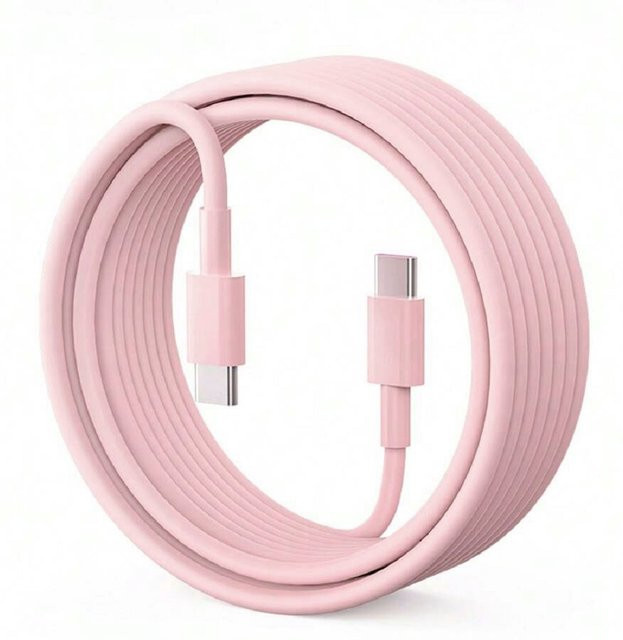 USB-C-auf-Typ-C-Kabel mit PD-Schnellladefunktion und Datenübertragung in Grün und Pink - Bild 1