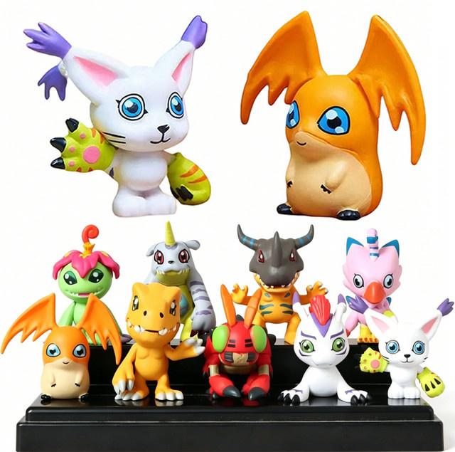 Bandai Digimon Adventure Anime-Figuren, 9-teiliges Set, Kunststoff - Bild 1