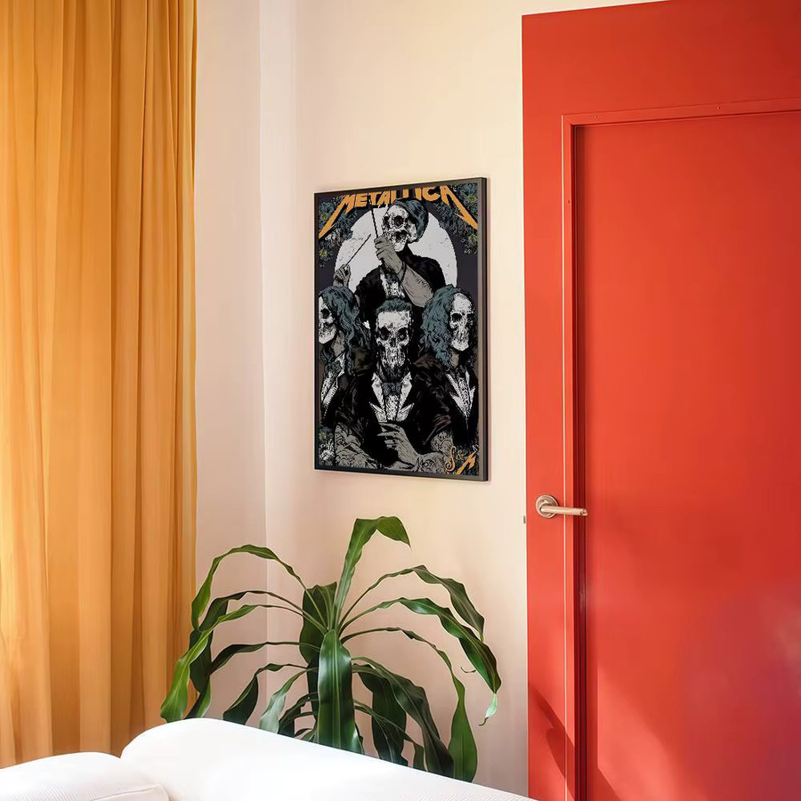 Retro Metallica Film Sticky Poster aus Kraftpapier, Mehrfarbig, B/H: 10 x 15 cm - Bild 3