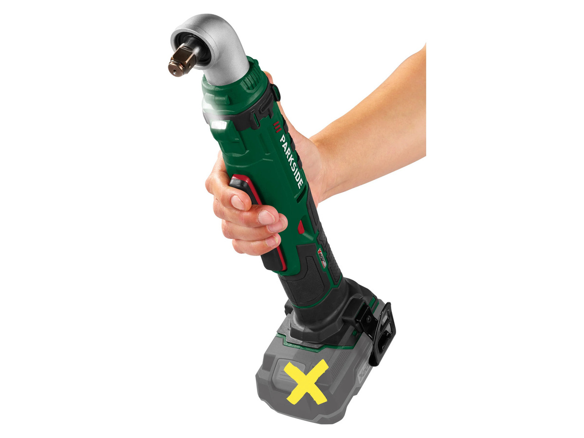 Parkside Akku-Winkelschlagschrauber PAWS 20 A1, 20 V, grün - Bild 3