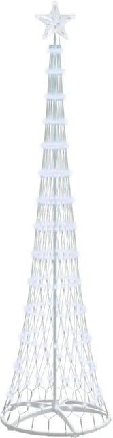 vidaXL LED Weihnachtsbaum in Kaltweiß mit Ständer aus Metall H x B x T: 250 x 70 x 70 cm - Bild 1