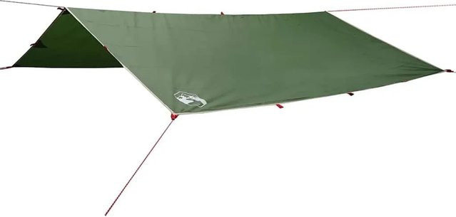 vidaXL Tarp aus Polyester, Grün, Wasserdicht, B/T: 360 x 294 cm - Bild 1