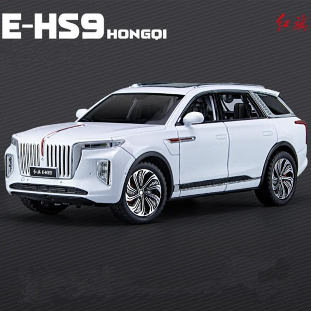 Linyi toy car Hongqi E-Hs9 SUV, Modellauto, 1:24, Metall, mit Licht und Ton - Bild 1