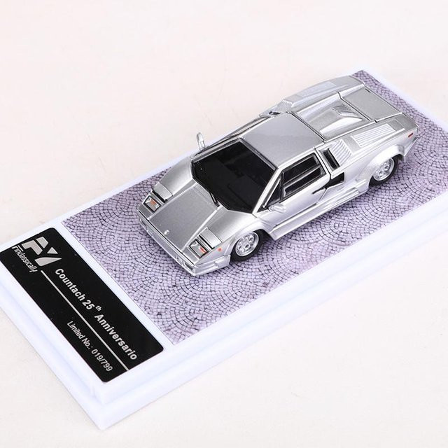 Finclassisch Countach Lp5000S Legierungsmodellauto, grau, 1:64 - Bild 1