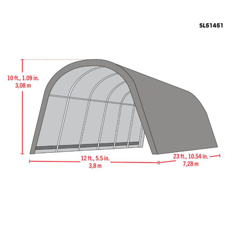 ShelterLogic Weidezelt Run-In-Shed Grün, B/T/H: 400 x 730 x 300 cm - Bild 3