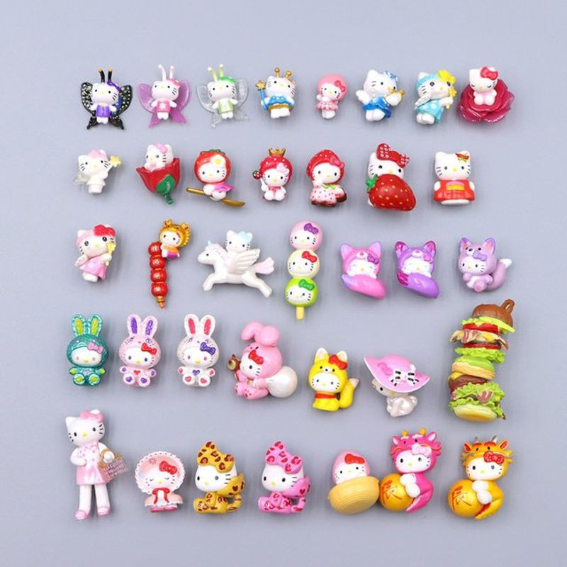 Sanrio Hello Kitty Mini Figur aus Kunststoff, mehrfarbig, 2 cm Höhe - Bild 1