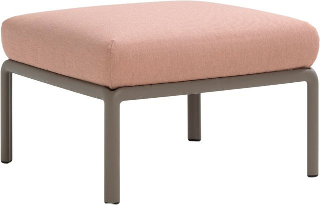 Nardi Komodo Pouf in Pink, moderner Gartenhocker aus Kunststoff mit wetterfestem Polsterbezug - Bild 1