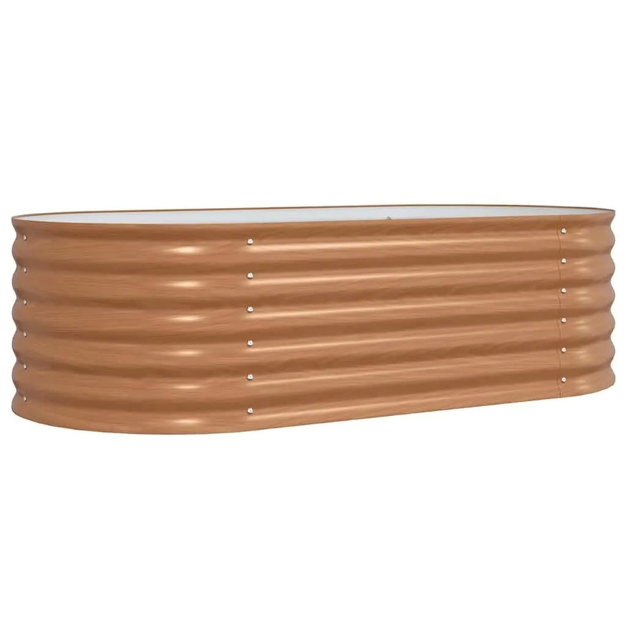 vidaXL Hochbeet aus Stahl in Braun für Kräuter-, Zier- und Gemüsegärten B/T/H: 160 x 80 x 44 cm - Bild 2