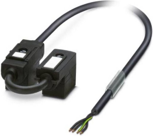 Phoenix Contact Doppelventilstecker SAC- 5,0/0,15-116/2XB-1L-Z 1458224 mit Anschlussleitung in Schwarz - Bild 1