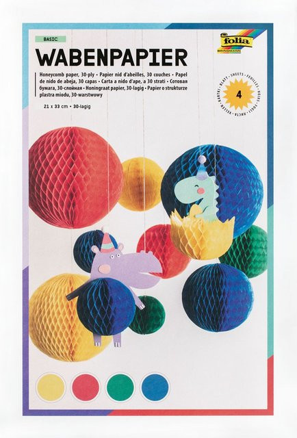 Wabenpapier Basic 30-lagig in Multicolor, FSC-zertifiziert - Bild 1