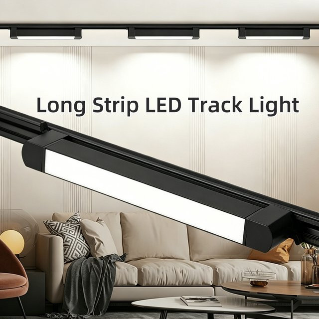 LANGYUE LED-Schienenstrahler COB-Flutlichtstrahler in Schwarz für Wohnzimmer und Bekleidungsgeschäfte - Bild 1