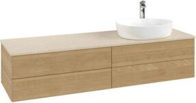 V&B Waschtischunterschrank Antao ohne Frontstruktur in Honig Eiche, B/T: 160 x 50 cm - Bild 1