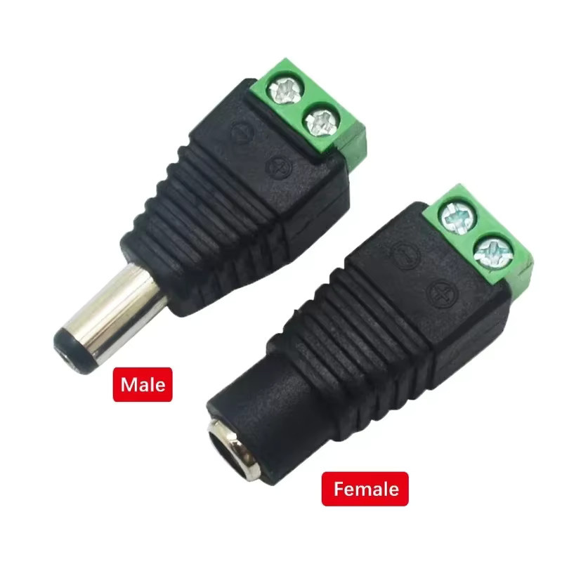 MJJC 5 Stück DC Stecker-Buchse-Verbinder 2,1 x 5,5mm 2-Pin Adapter für CCTV-Kamera und LED-Streifen Stromversorgung Anschluss - Bild 4