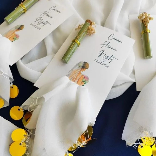 Personalisierte Geschenkkarte für Brautparty und Hochzeit in Weiß aus Papier - Bild 1