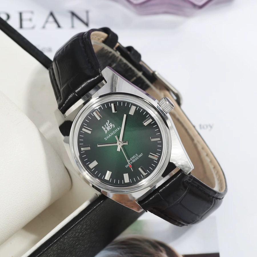 Heimdallr Armbanduhr, Handaufzug, Edelstahl, 36 mm, Herren, Grün - Bild 4
