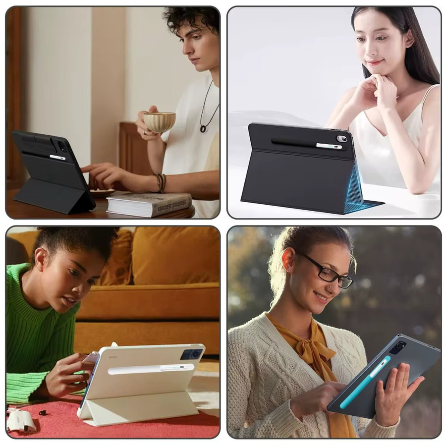 Selbstklebender Silikon-Stifthalter für Tablet-Stylus in Grau - Bild 3