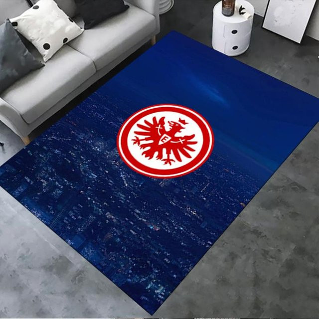 Rutschfester Eintracht Frankfurt Teppich von On My Love Home in Blau, B/L: 120 x 80 cm - Bild 1