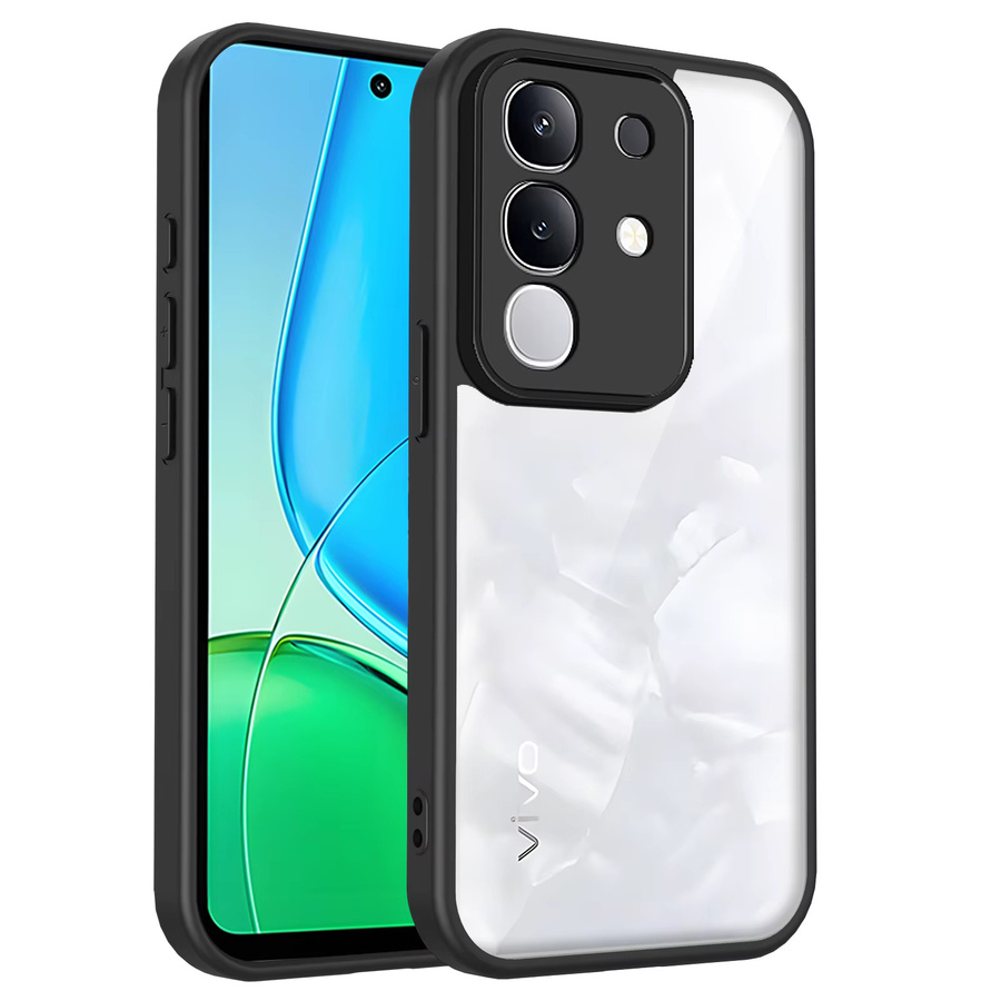 Silikon Handyhülle für Vivo Y29 4G, Vivo T4x und Vivo IQOO Z10x mit Luftpolster-Stoßfänger und matter Rückseite in Transparent oder Schwarz - Bild 3