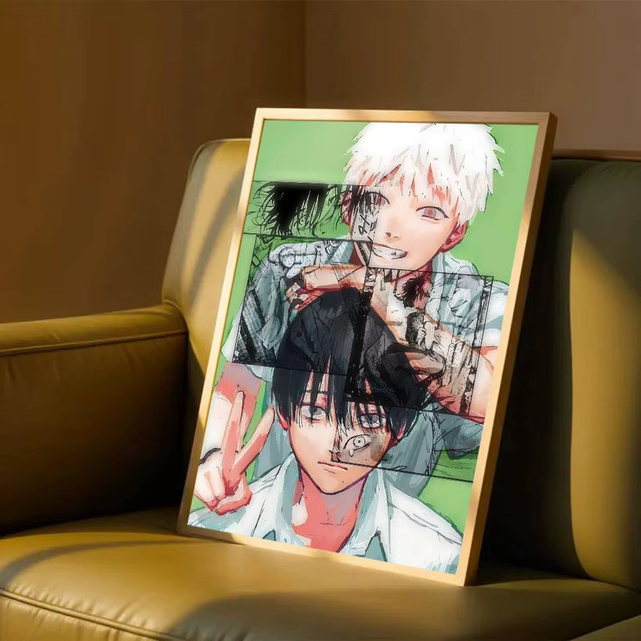 Selbstklebendes Anime Vintage-Poster The Summer Hikaru Died, mehrfarbige Illustration zur Wanddekoration für dein Zuhause oder Café - Bild 4
