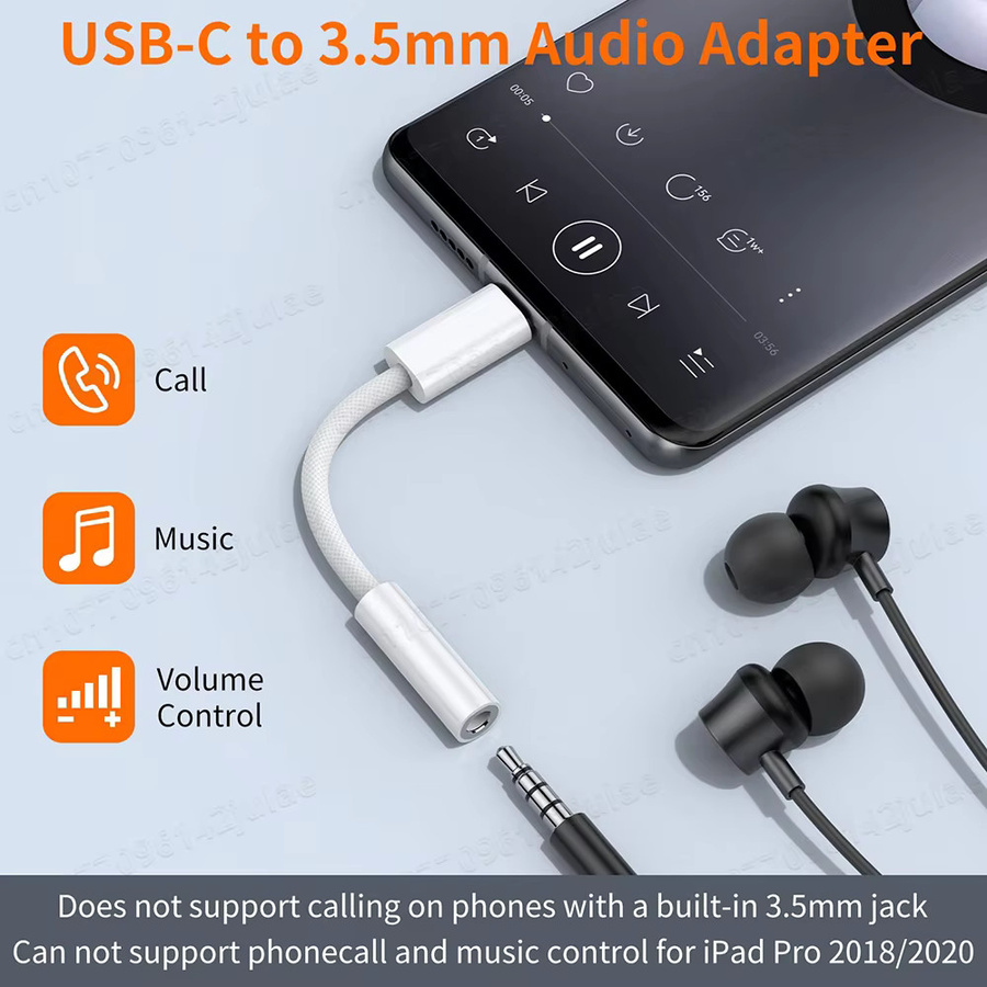 Nnbili USB-C auf 3,5 mm Klinke Audio Adapter in Weiß für iPhone 15 Pro Max Plus, iPad Pro und MacBook - Bild 3