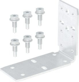 Geberit Systemwinkel Duofix aus verzinktem Stahl in Silber, 8 x 10 cm - Bild 1