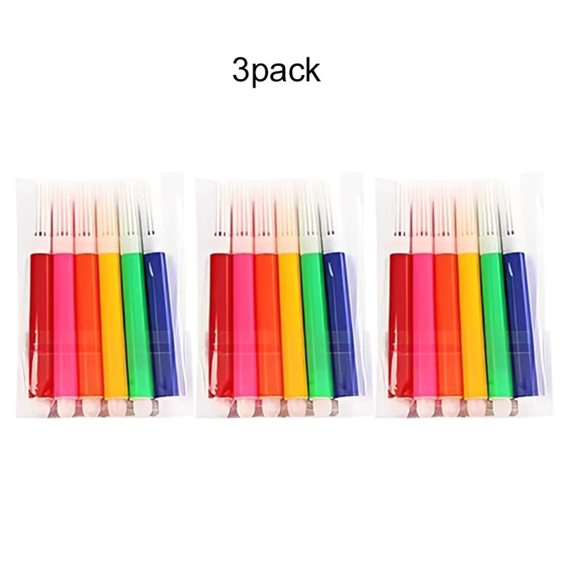 TMZ Mini Aquarell Stifte im 6-Farben Set für Malerei und Kunst als Schreibwaren Zubehör - Bild 2