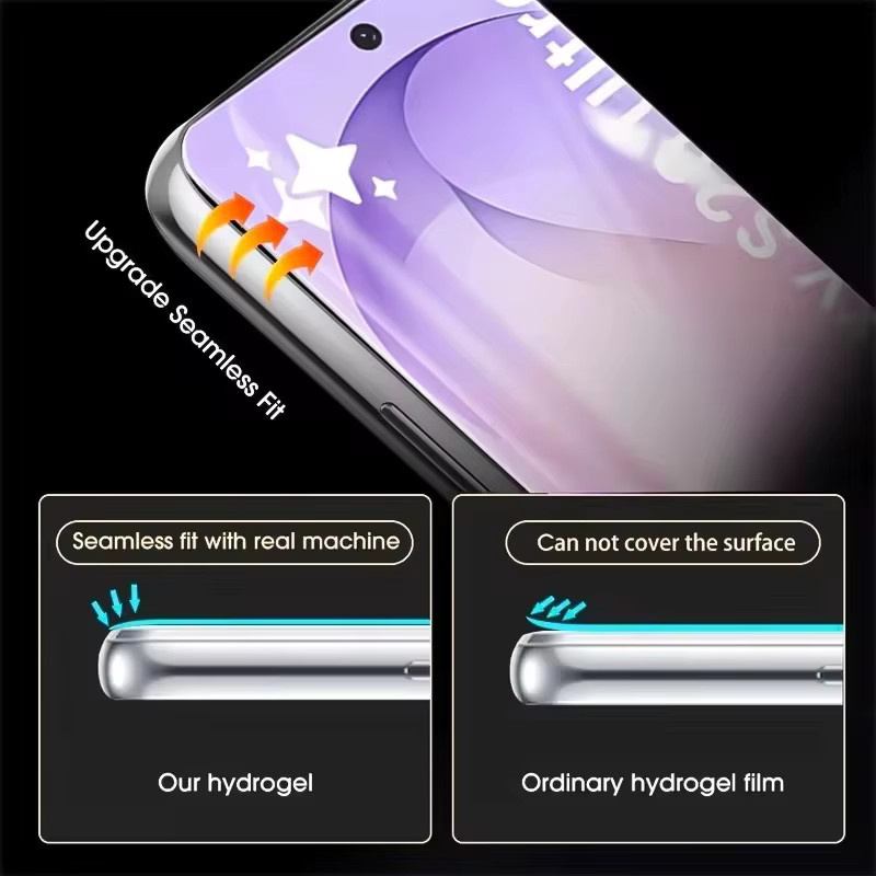 5 Stück Hydrogel-Displayschutzfolien für Samsung Galaxy S26 S25 S24 S23 S22 S21 Ultra S20 FE S10 Plus S9 und Note 20 Ultra, transparent - Bild 3