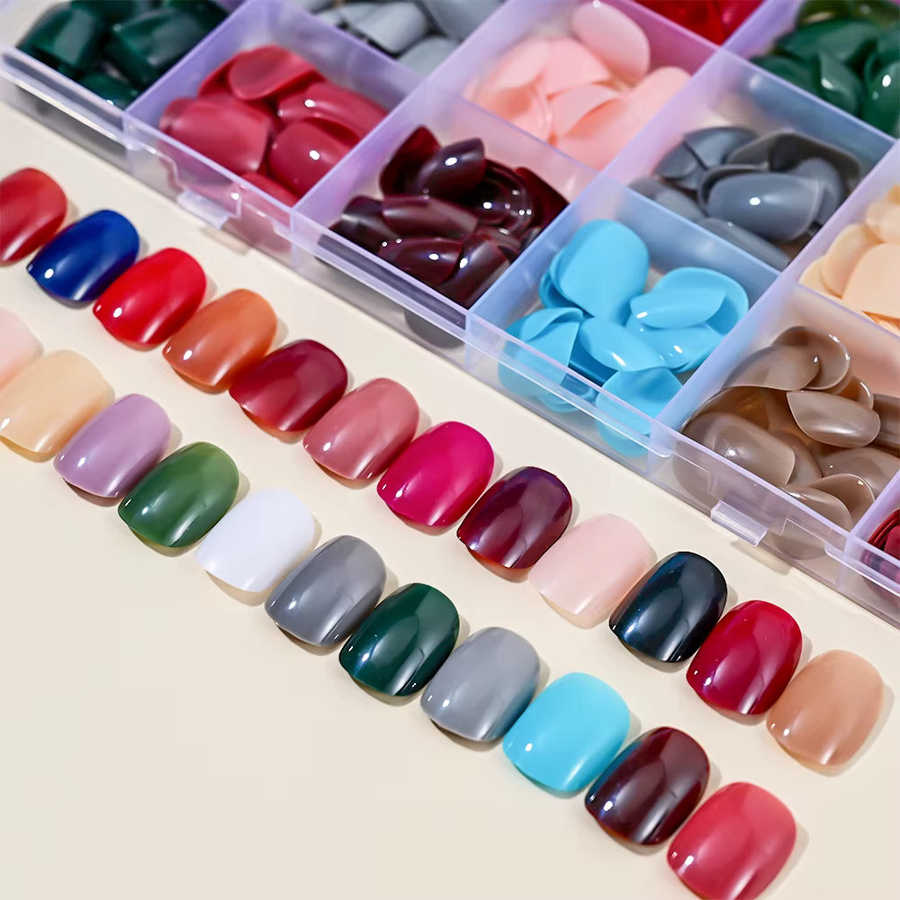 MAFANAILS Künstliche Nägel, Schwarz Rot, Glänzend, Unisex - Bild 5