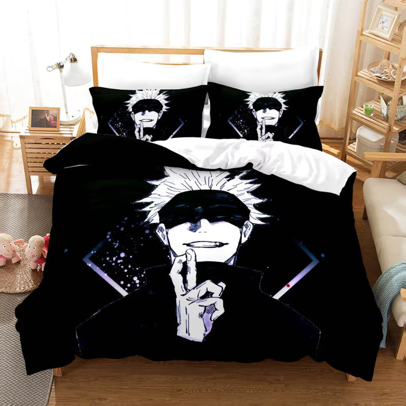 Jujutsu Kaisen Bettwäsche Set mit Satoru Gojo Motiv von Bandai inklusive Bettbezug und Kissenbezug - Bild 2