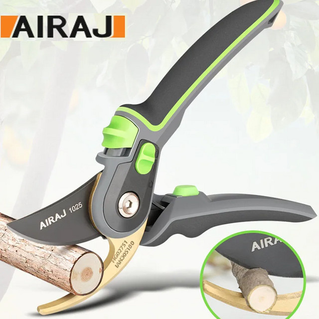 AIRAJ Gartenschere in Industriequalität für professionelle Gartenarbeit mit scharfen und rutschfesten Klingen - Bild 1