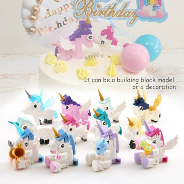 MEOA Einhorn-Bausteine-Set, 12-teiliges Set - Bild 1