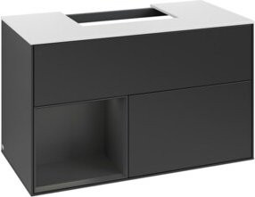 V&B Waschtischunterschrank Finion 100 in Blau Lackiert, B/T/H: 100 x 50,1 x 50,1 cm - Bild 1