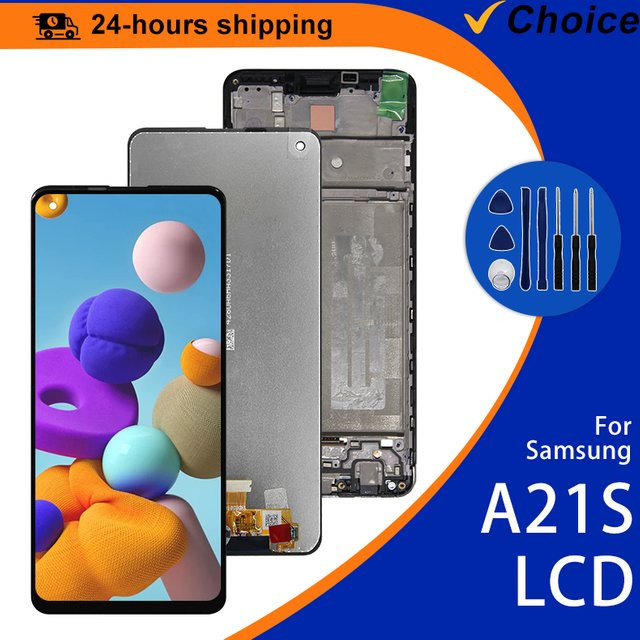 Samsung Galaxy A21S LCD Display mit 6,5 Zoll IPS Touch Digitizer Ersatzteil in Schwarz für SM-A217F und SM-A217M - Bild 1