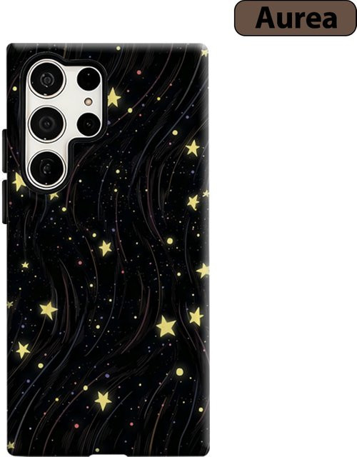 Stoßfeste Doppelschicht Handyhülle mit Sternenhimmel-Swirl Design für Samsung Galaxy S25 Ultra, S24 und S23 Ultra Plus - Bild 1
