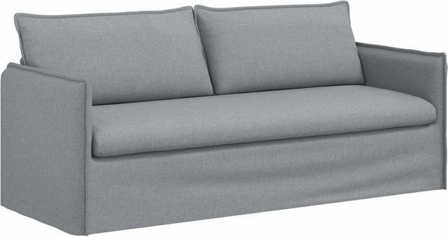 vidaXL Sofa Hellgrau mit Stoffbezug und Metallrahmen B/T/H: 196 x 82 x 85 cm - Bild 1
