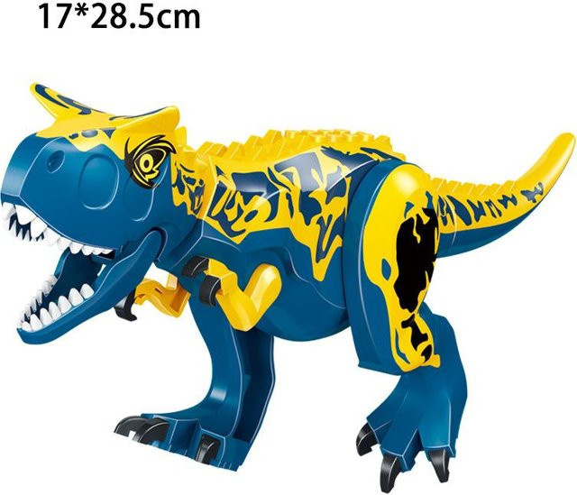Blaue fleischfressende Drachenbausteine, Große Dinosauriermodellbausteine, Montagespielzeug, ab 7 Jahren - Bild 1