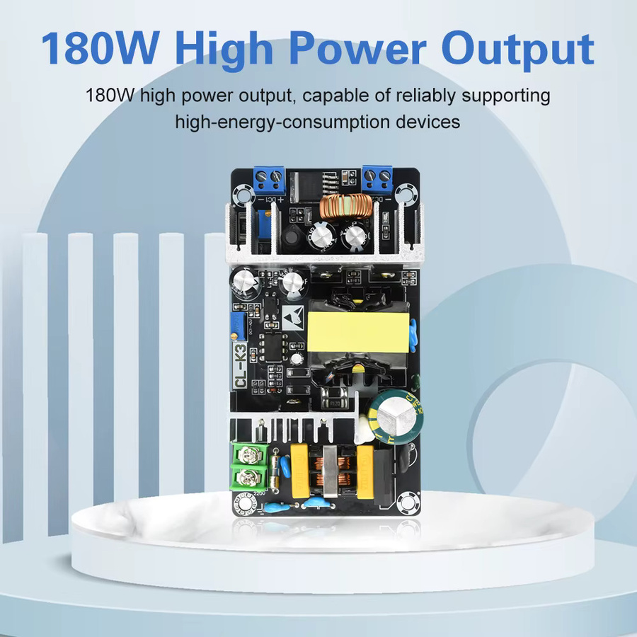 Gaqqee Hochleistungs-Industrie-Leistungsmodul Gaqqee Switch Power Board mit Dual-Ausgang 180W, einstellbar für 12V, 24V und 5V - Bild 3