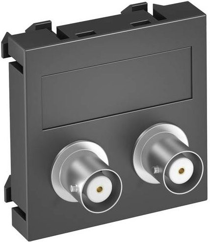 OBO Bettermann Abdeckung Multimediaträger, Grau, B: 4,5 cm, H: 4,5 cm, T: 0,9 cm - Bild 1