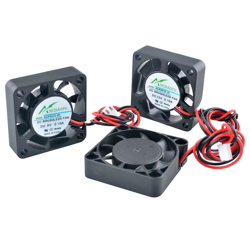 ANCHAOPU Mikro-Axiallüfter ACP4010 in Schwarz, B/T/H: 40 x 40 x 10 mm, Kühllüfter für Festplatten, Router und Industriecomputer - Bild 2
